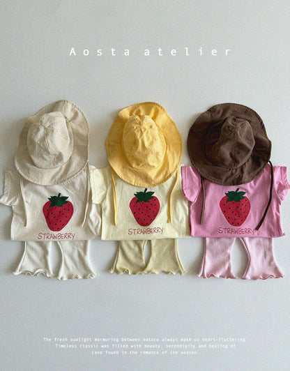Strawberry T-Shirts [Ivory/L(2-3yr)]