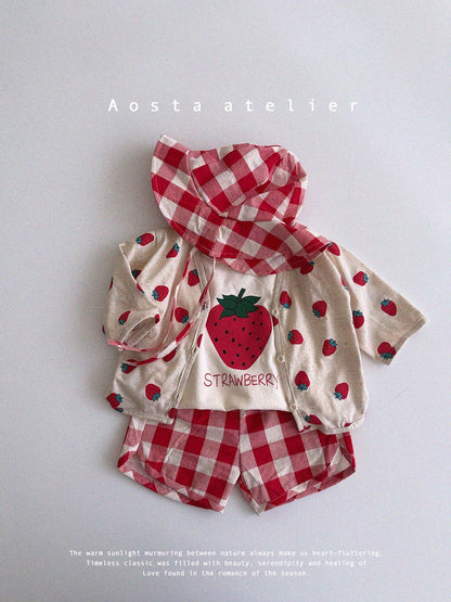 Strawberry T-Shirts [Ivory/L(2-3yr)]