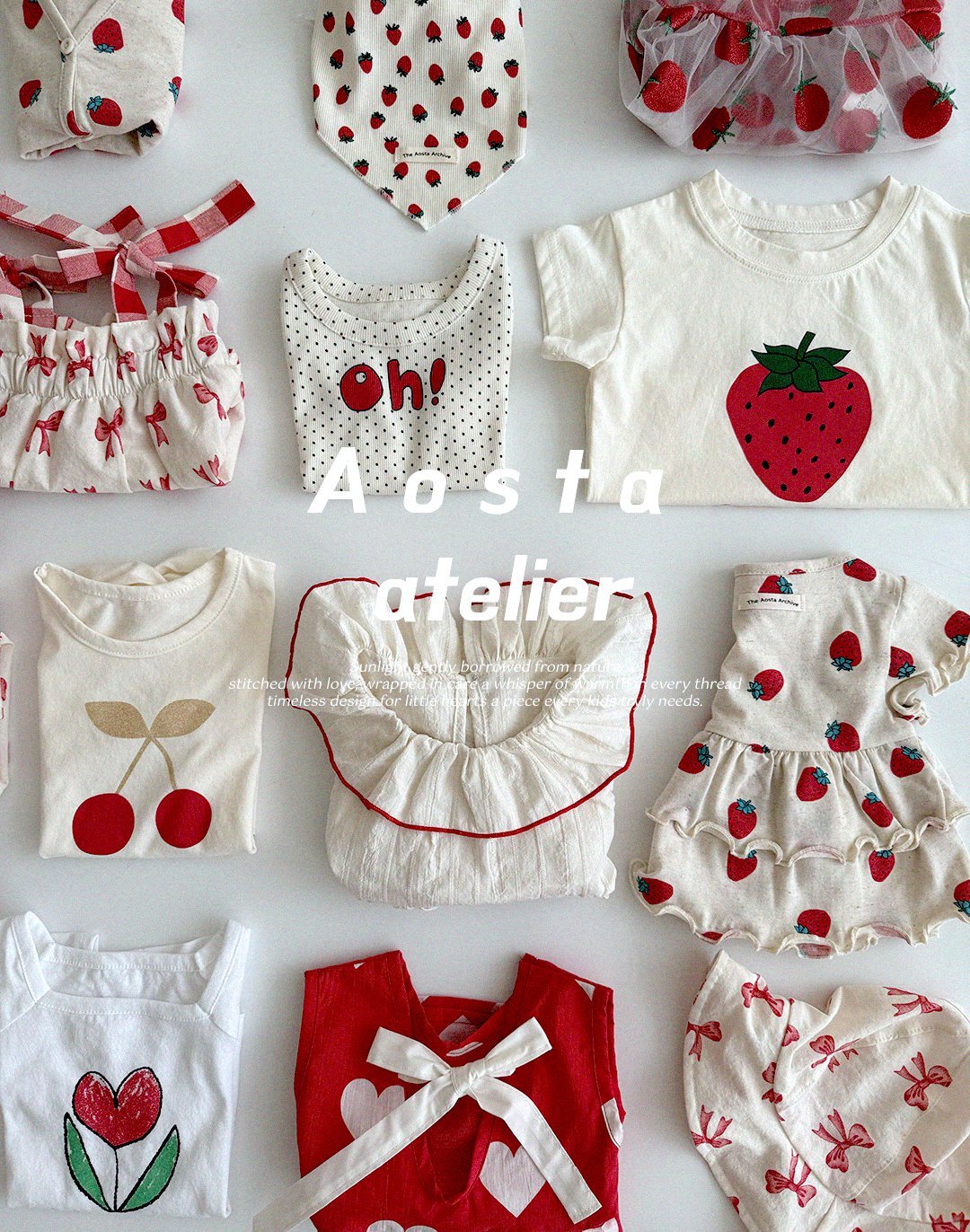 Strawberry T-Shirts [Ivory/L(2-3yr)]