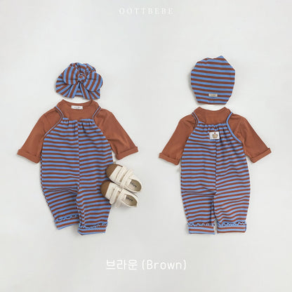 Chewy Overalls [Red/S(2-3yr)]