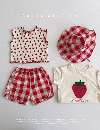Strawberry T-Shirts [Ivory/L(2-3yr)]