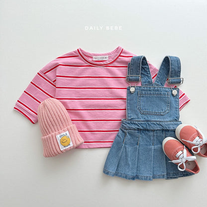 Denim Suspender Skirt [L(4-5yr)]