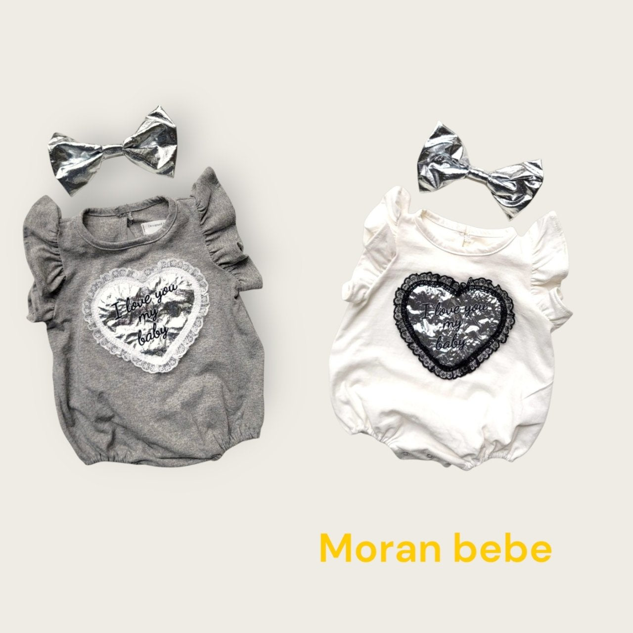 [PRE-ORDER] Lace Heart Body Suit + Hair Band Set