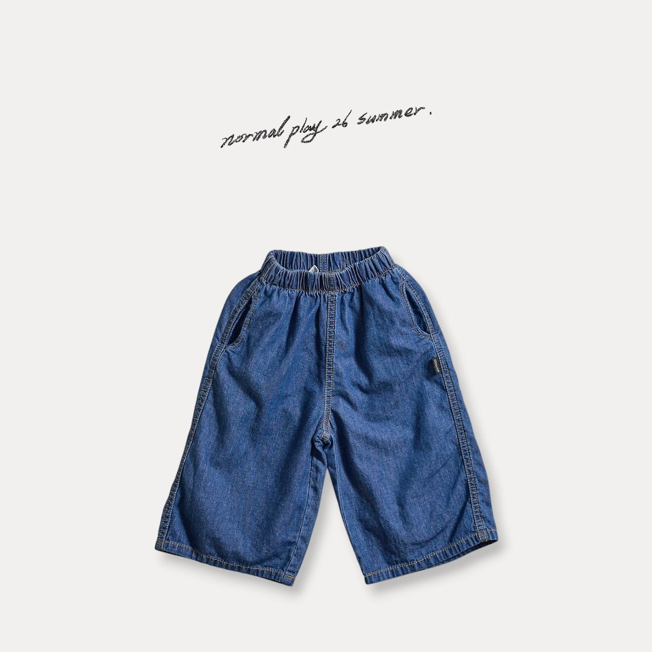 [PRE-ORDER] 3/4 Wide Denim Pants