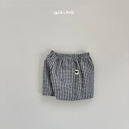 Check Baby Shorts [Olive/6m]