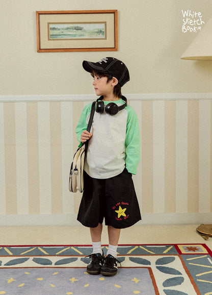 [PRE-ORDER] New Color Block Raglan 3/4 Sleeve T-Shirts