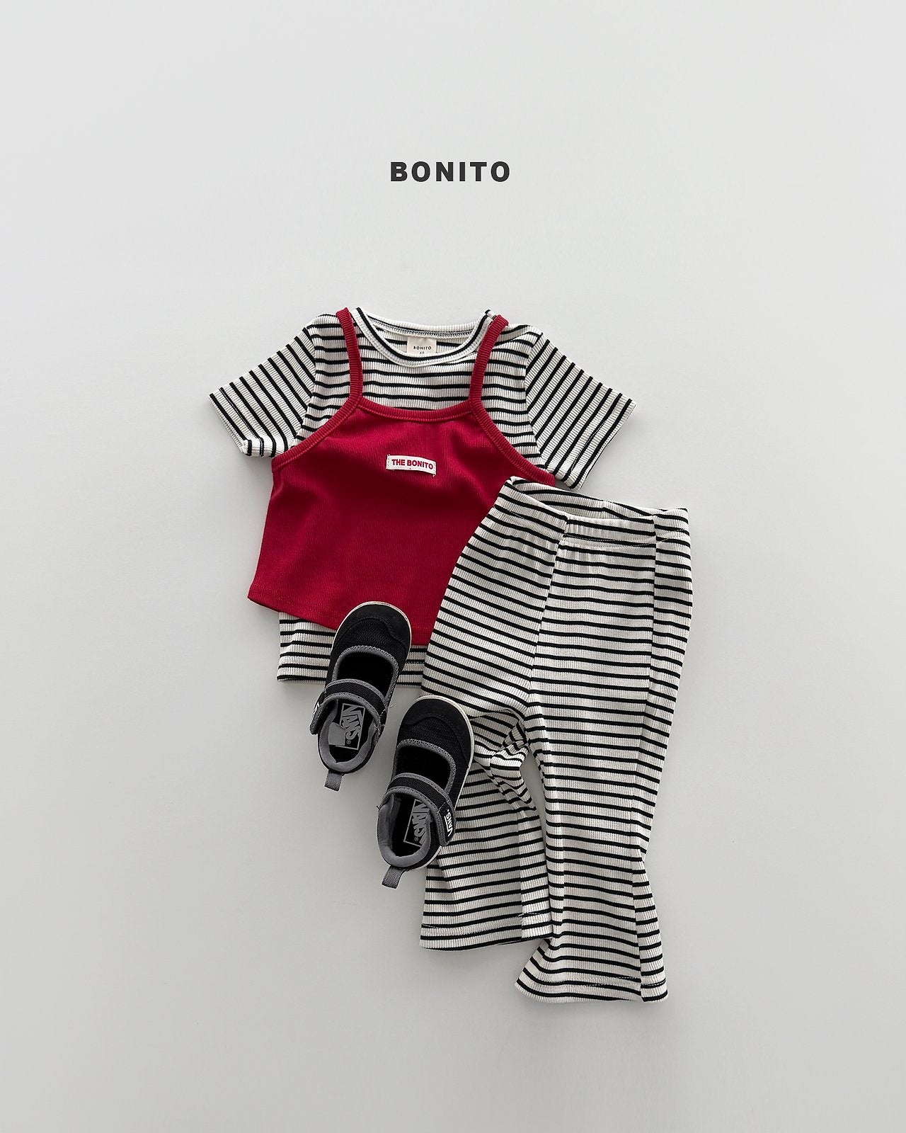 [PRE-ORDER] Slim Stripe Top Bottom Set