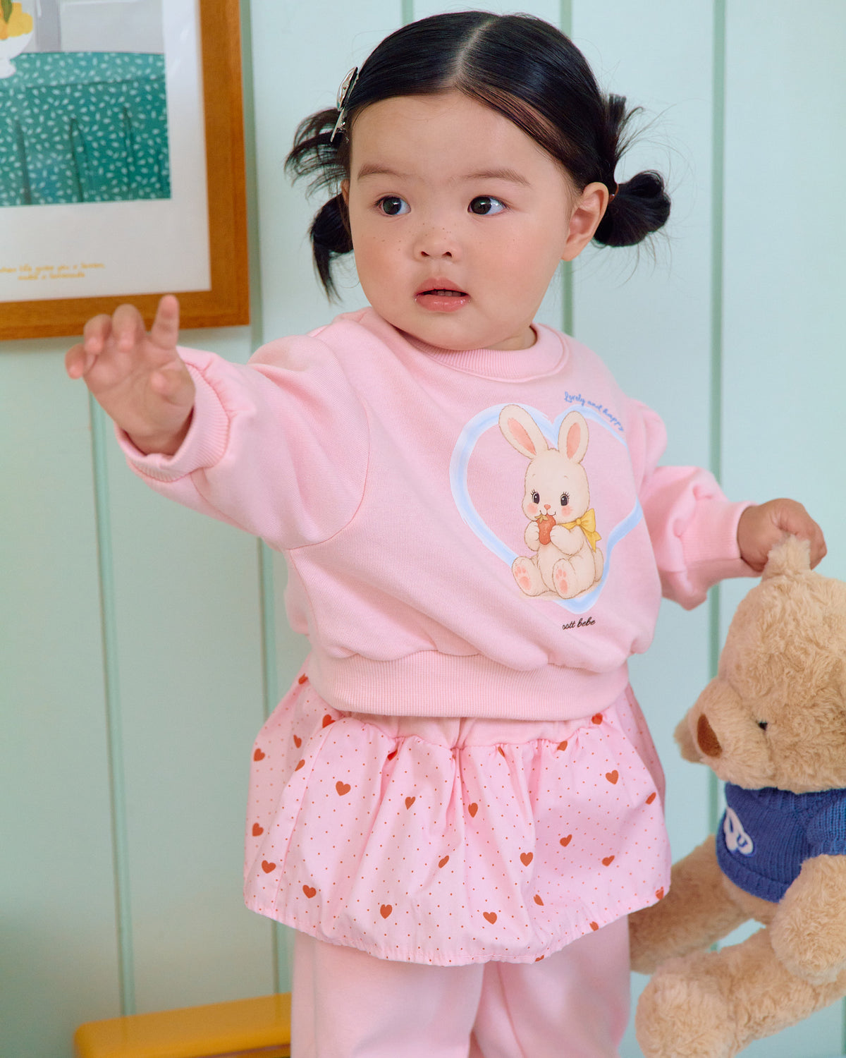 [PRE-ORDER] Cute Rabbit Top Bottom Set