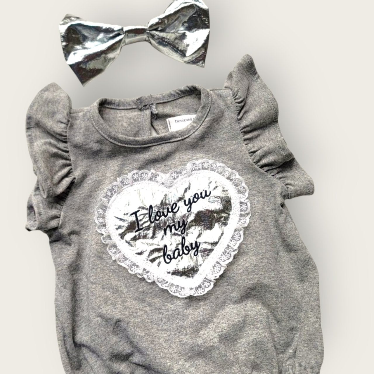 [PRE-ORDER] Lace Heart Body Suit + Hair Band Set