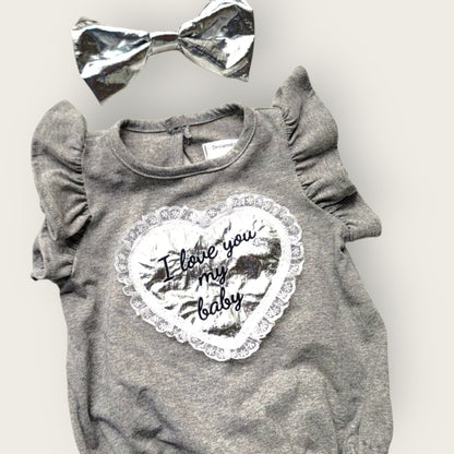 [PRE-ORDER] Lace Heart Body Suit + Hair Band Set