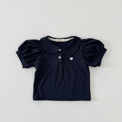 [PRE-ORDER] Heart Label Collar T-Shirts