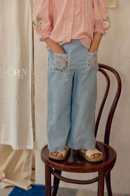 [PRE-ORDER] Mare Lace Linen Denim Pants