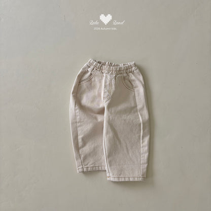 [PRE-ORDER] Wide Curved Denim Pants