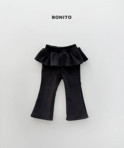 [PRE-ORDER] Velour Frill Boot-Cut Pants
