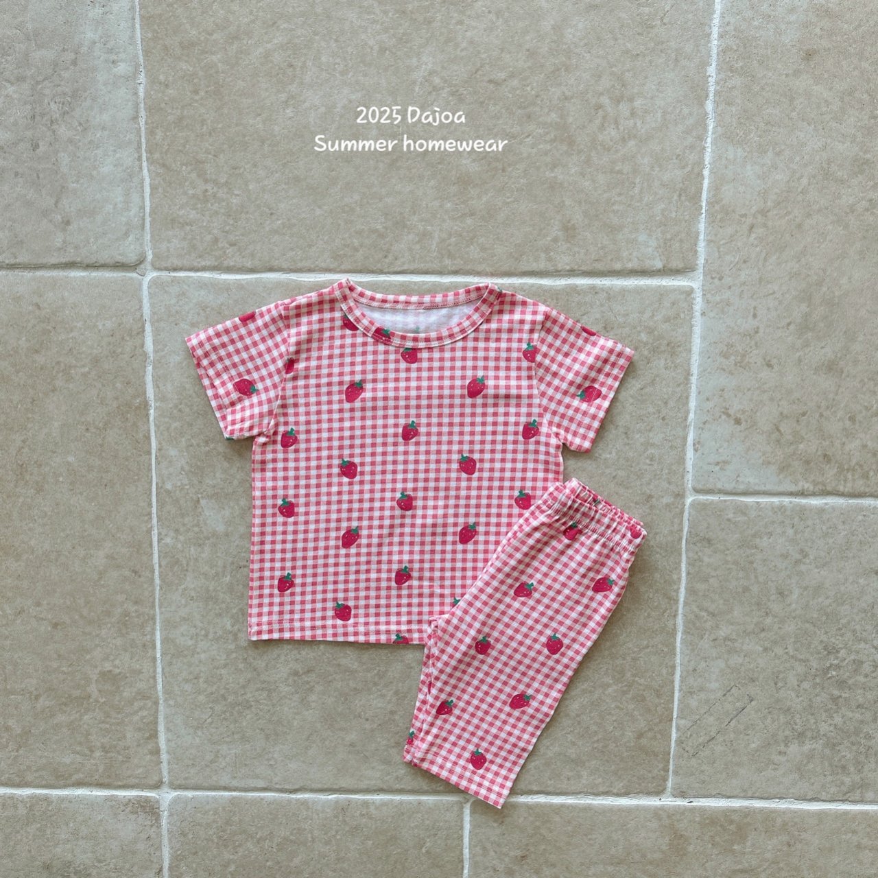 [PRE-ORDER] Check Strawberry Home Wear Set