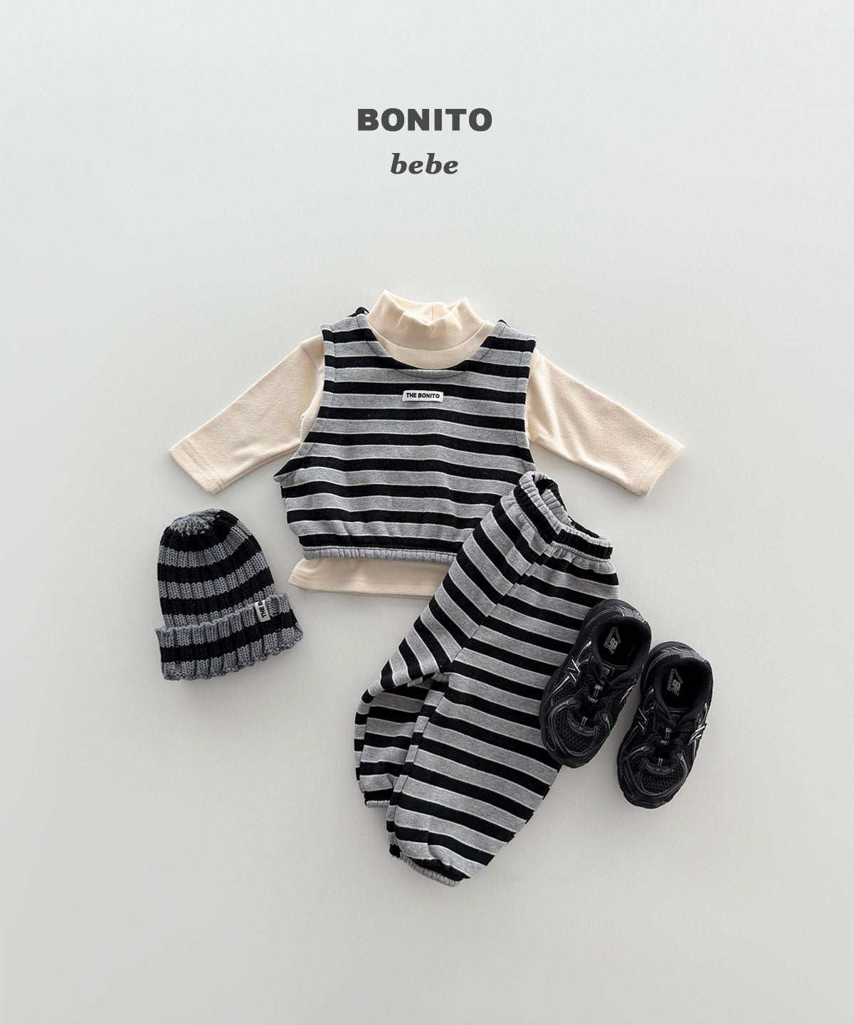 [PRE-ORDER] Baby Stripe Vest Bottom Set
