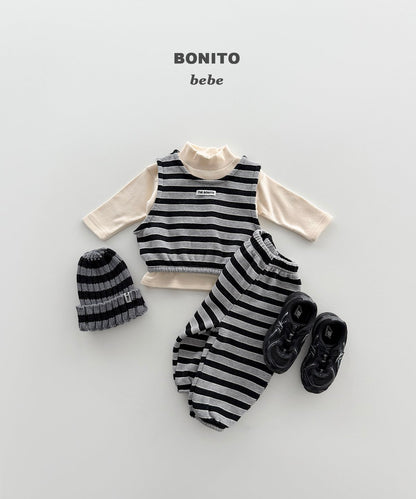 [PRE-ORDER] Baby Stripe Vest Bottom Set
