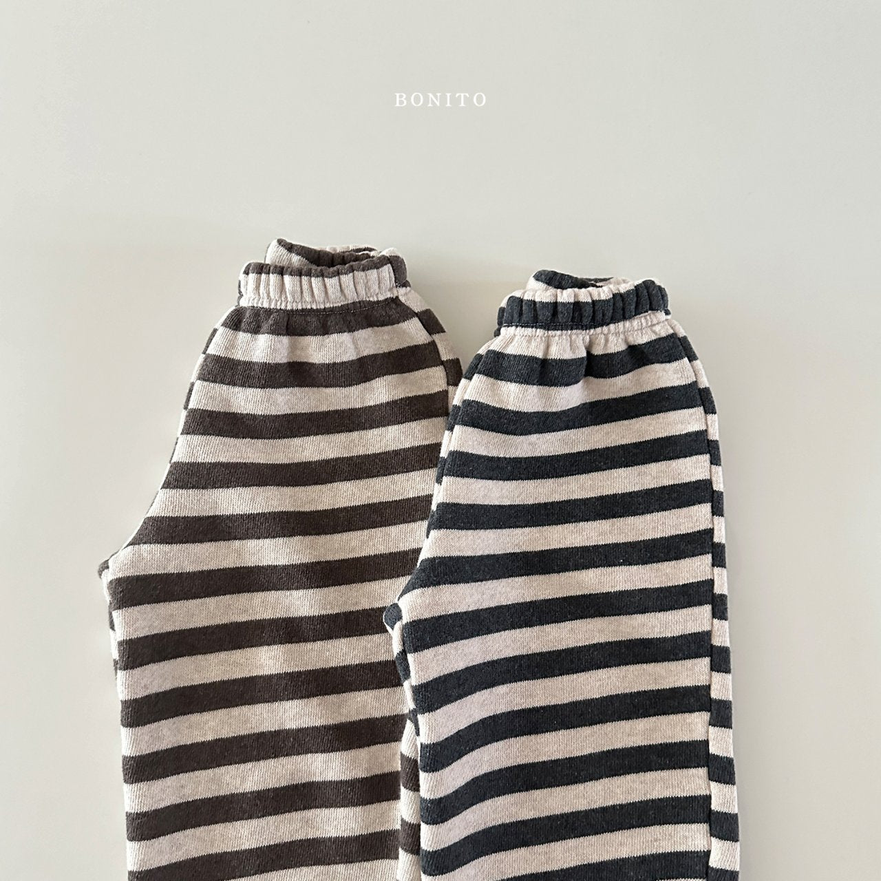 Stripe Jogger Pants [Brown/S(2-3yr)]