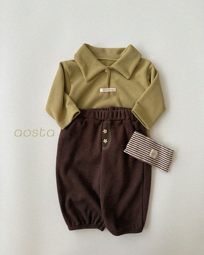 Mulmul Collar T-Shirts [Black/M(1-2yr)]