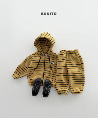 [PRE-ORDER] We Stripe Hoodie Jacket Bottom Set