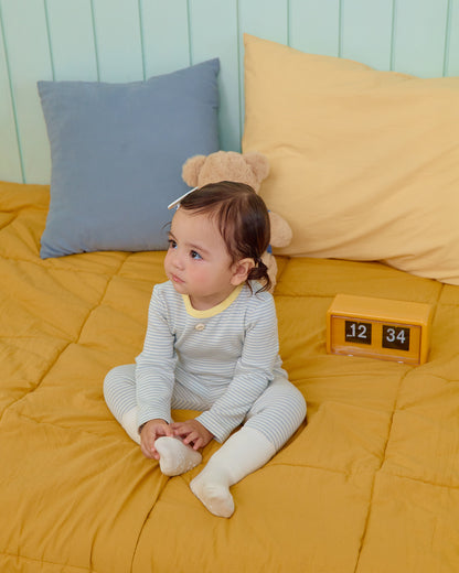 Vanilla Latte Home Wear Set [Blue/Yellow/XL(4-5yr)]