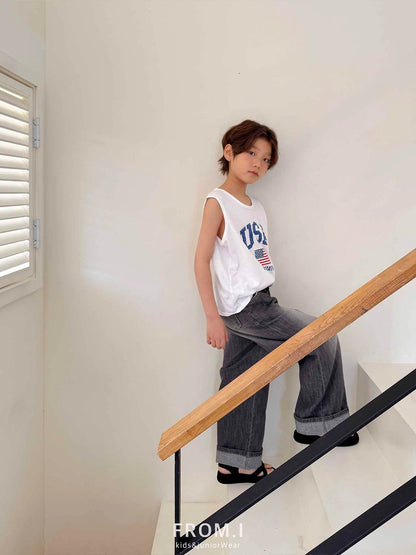 USA T-Shirts [Ivory/S(3-4yr)]