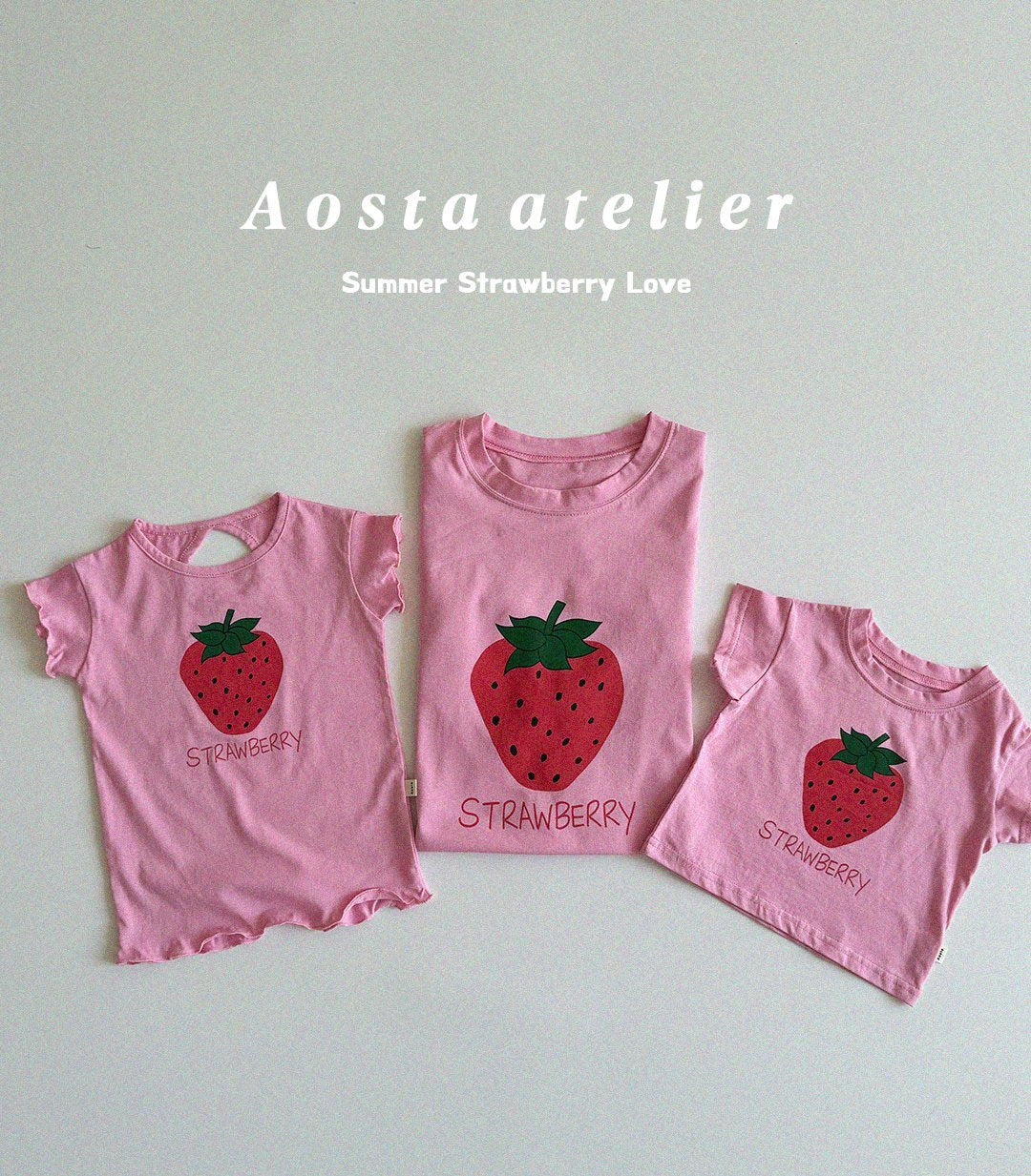 Strawberry T-Shirts [Ivory/L(2-3yr)]