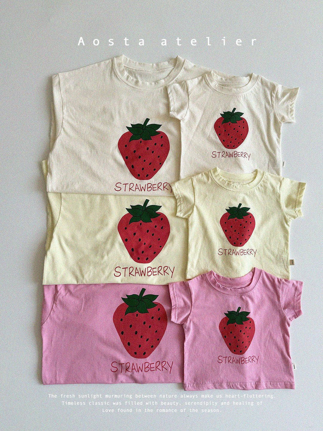 Strawberry T-Shirts [Ivory/L(2-3yr)]