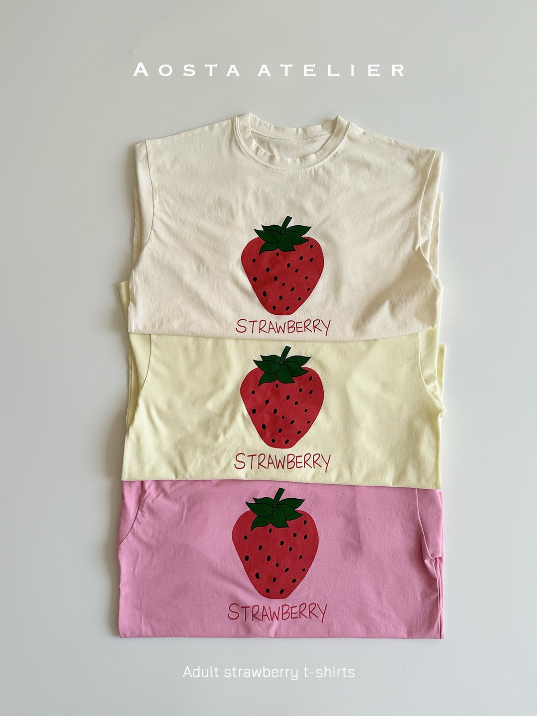 Strawberry T-Shirts [Ivory/L(2-3yr)]