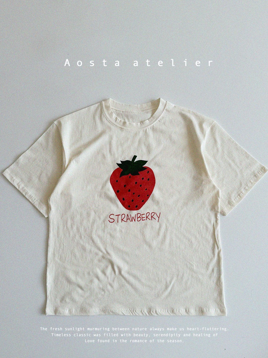 Strawberry T-Shirts [Ivory/L(2-3yr)]