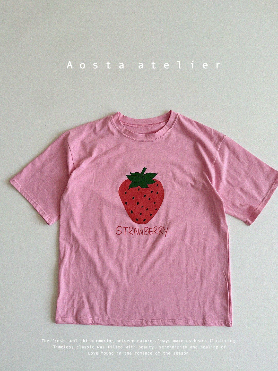 Strawberry T-Shirts [Ivory/L(2-3yr)]