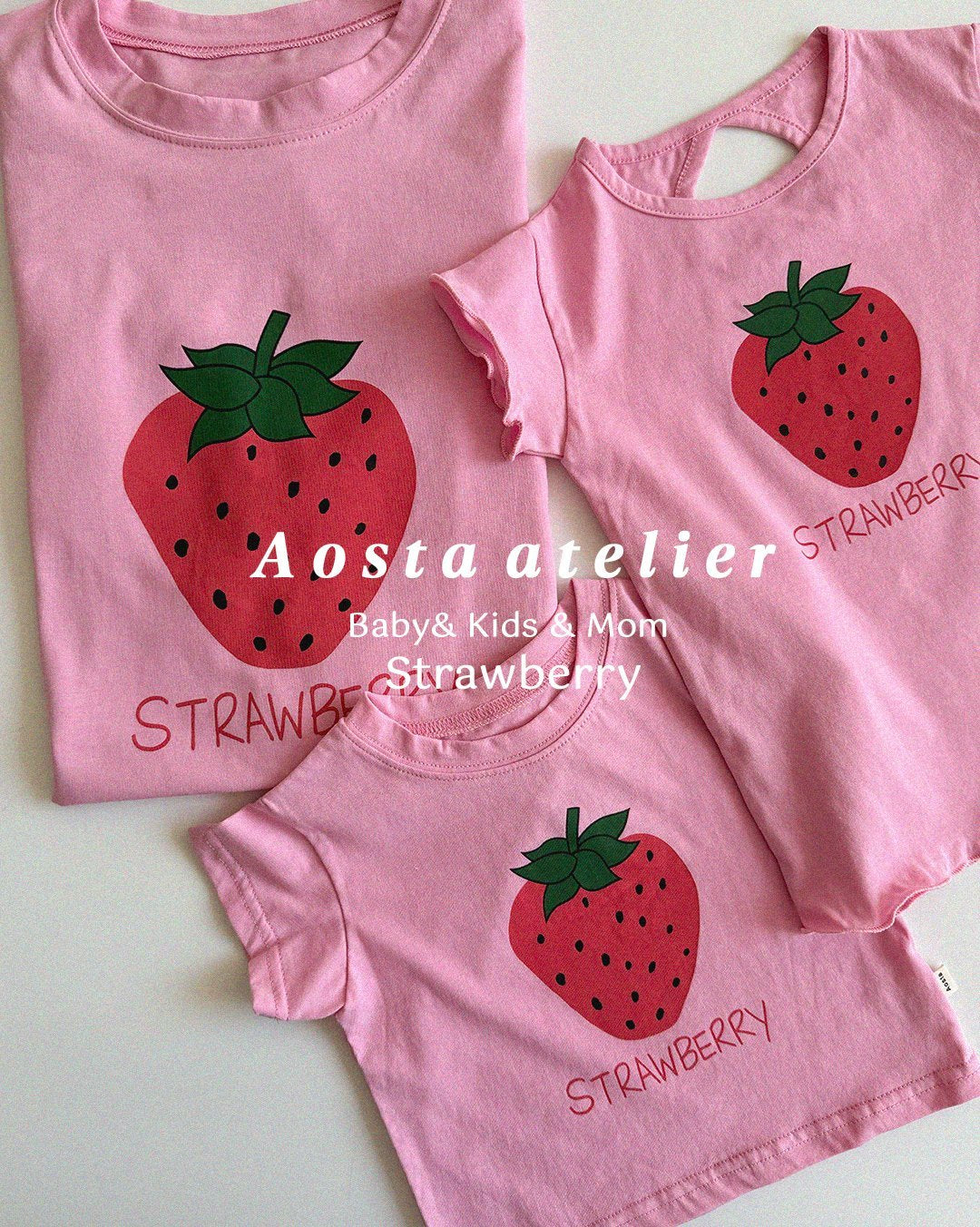 Strawberry T-Shirts [Ivory/L(2-3yr)]