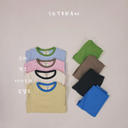 [PRE-ORDER] Two Tone Ribbed Home Wear Set