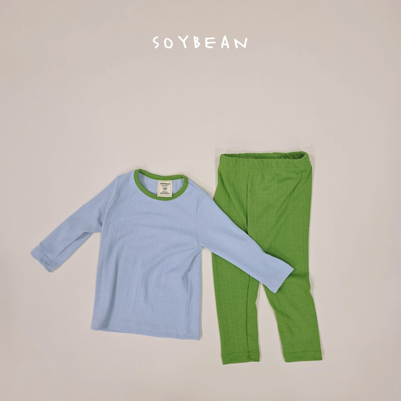 [PRE-ORDER] Two Tone Ribbed Home Wear Set