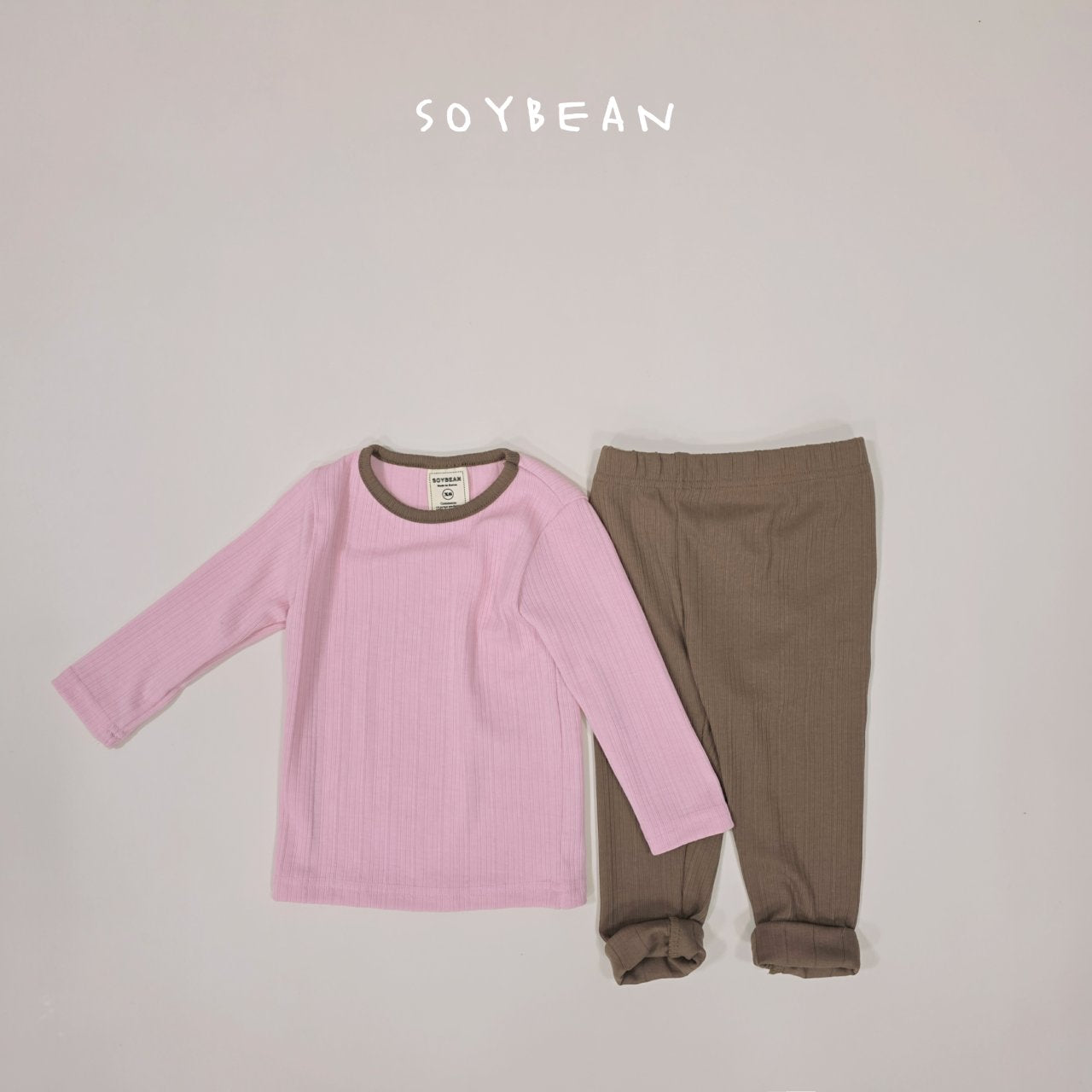 [PRE-ORDER] Two Tone Ribbed Home Wear Set