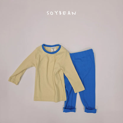 [PRE-ORDER] Two Tone Ribbed Home Wear Set