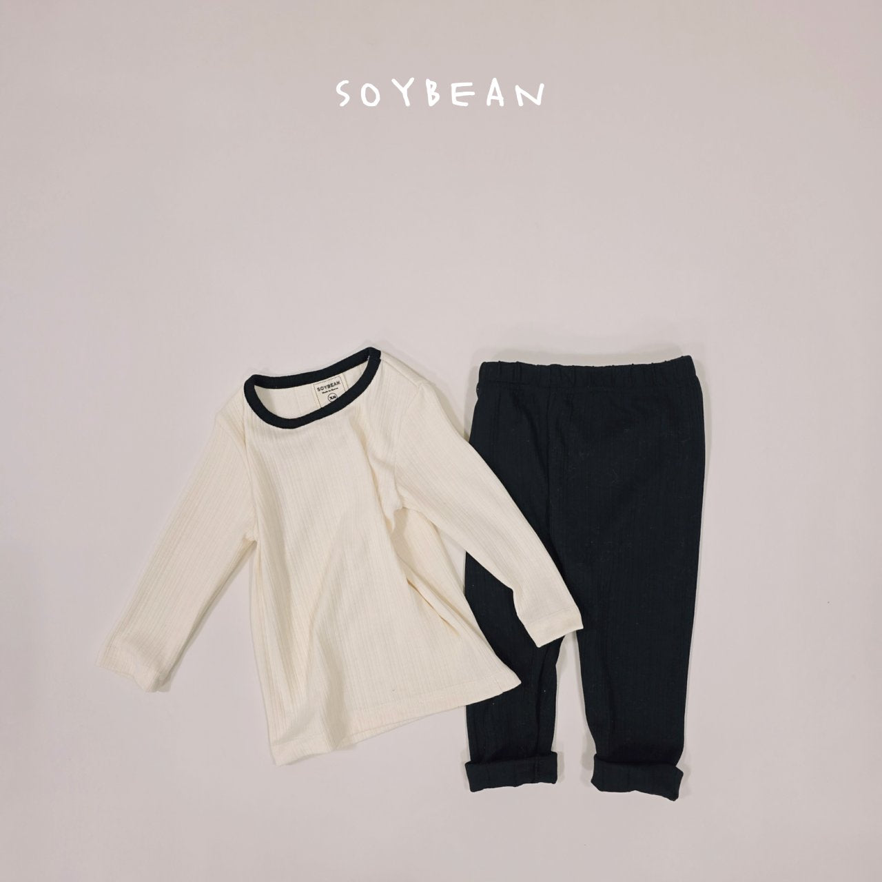 [PRE-ORDER] Two Tone Ribbed Home Wear Set