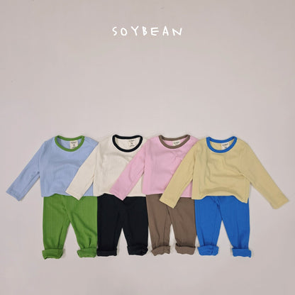 [PRE-ORDER] Two Tone Ribbed Home Wear Set