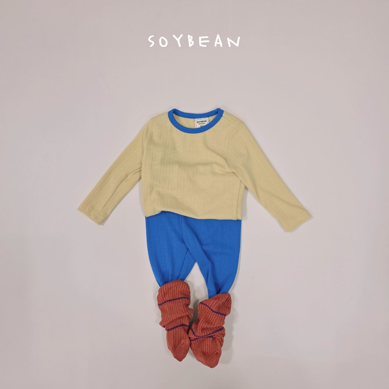 [PRE-ORDER] Two Tone Ribbed Home Wear Set