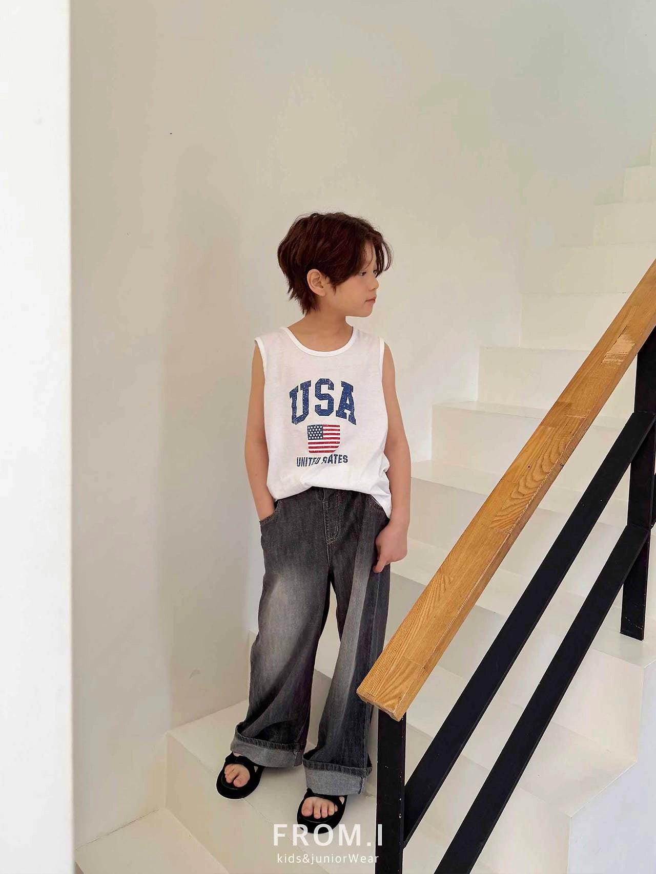 USA T-Shirts [Ivory/S(3-4yr)]