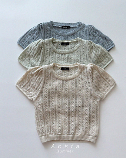 [PRE-ORDER] Knit Eyelet Top