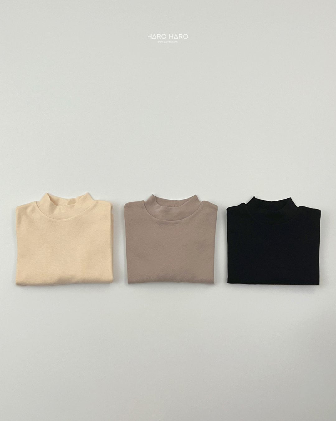 [PRE-ORDER] Simple Loose Fit Turtleneck T-Shirts