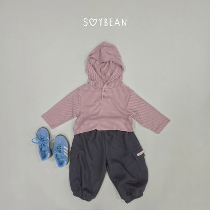 [PRE-ORDER] Stripe Button Hoodie T-Shirts
