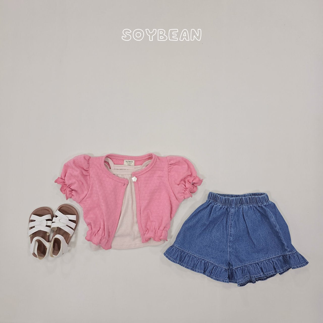 [PRE-ORDER] Puff Cardigan Tank Top Set