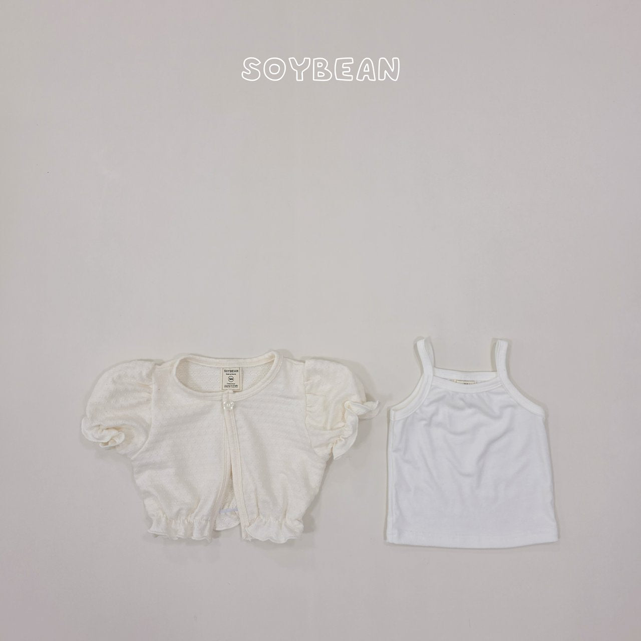 [PRE-ORDER] Puff Cardigan Tank Top Set