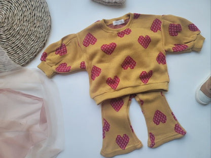 [PRE-ORDER] Knit Top Boot-Cut Pants Set