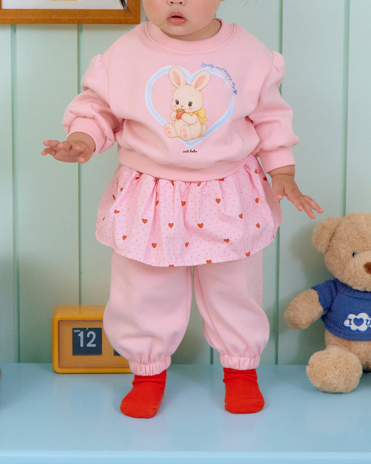 [PRE-ORDER] Cute Rabbit Top Bottom Set