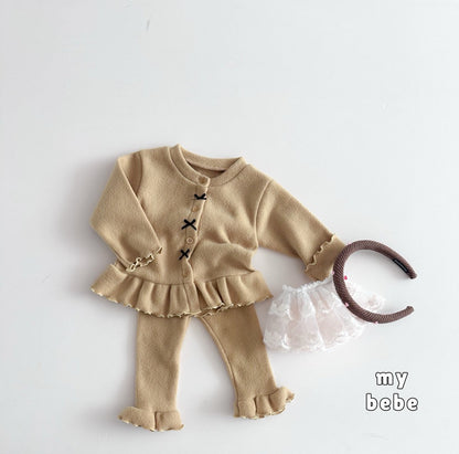[PRE-ORDER] Winter Frill Ribbon Cardigan
