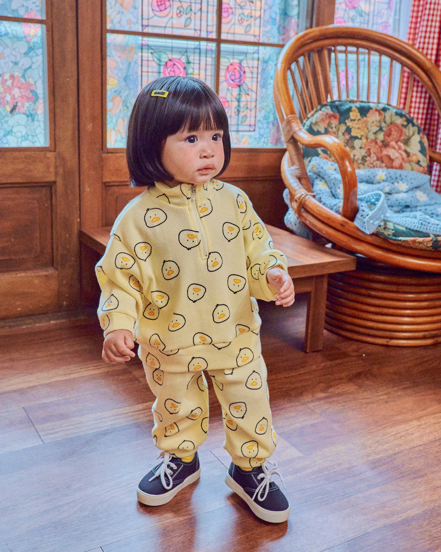 [PRE-ORDER] Little Farm Waffle Anorak Bottom Set