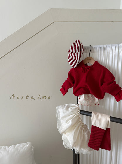 Cookie Sweater Hoodie Top [Red/L(3-5yr)]